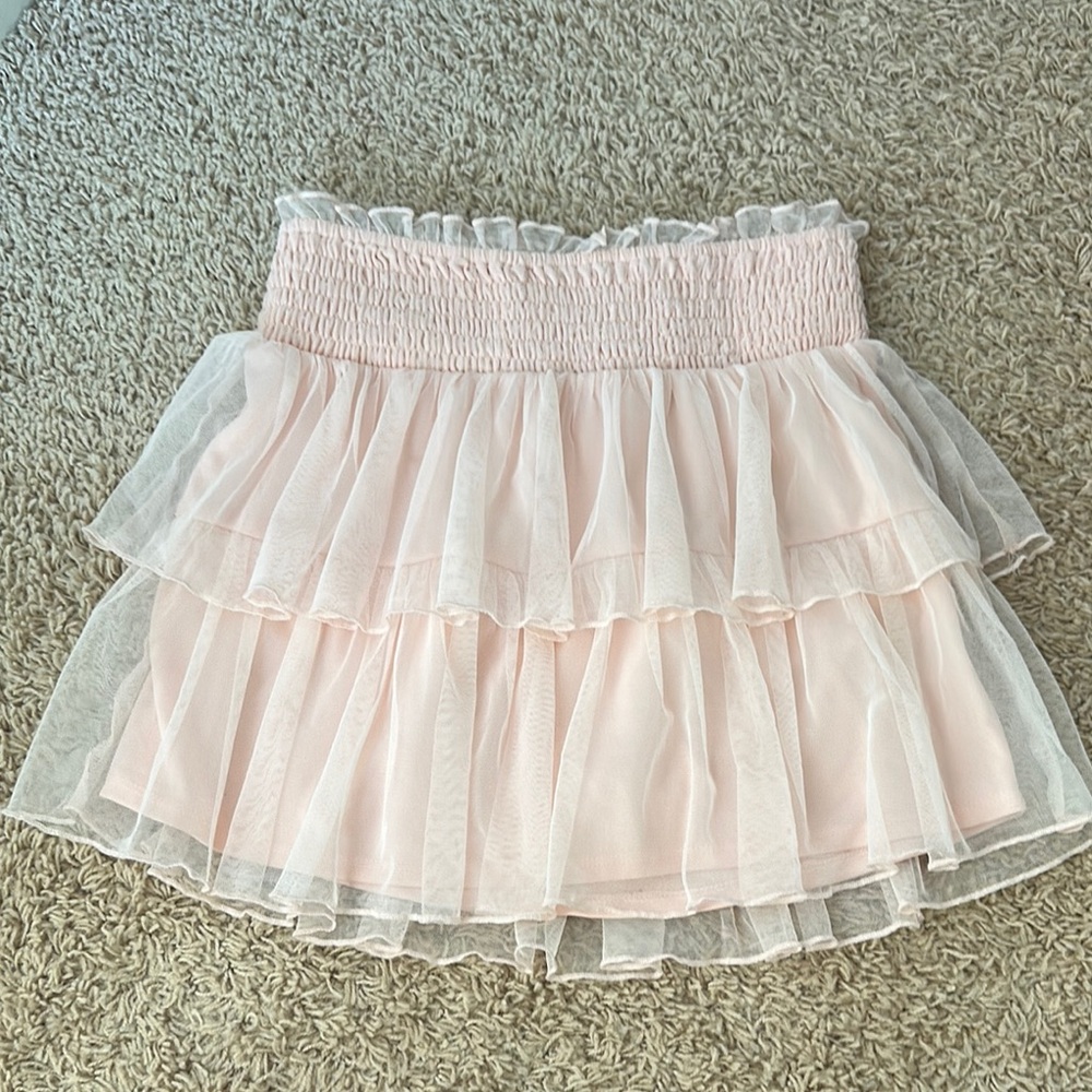 Art class Pink Layered Skirt